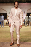 Primrose Pink White Embroidered Indian Tuxedo