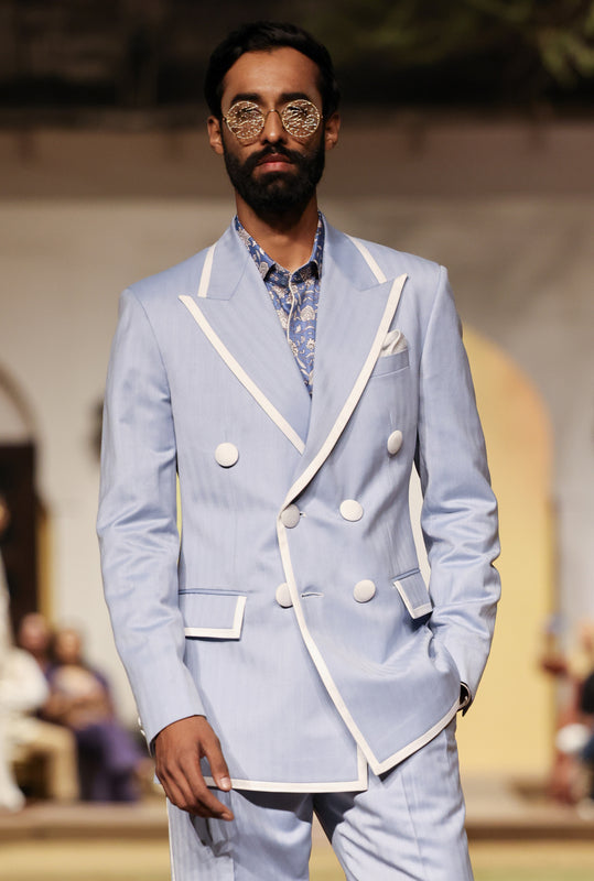 Light Blue Herring Double Breast