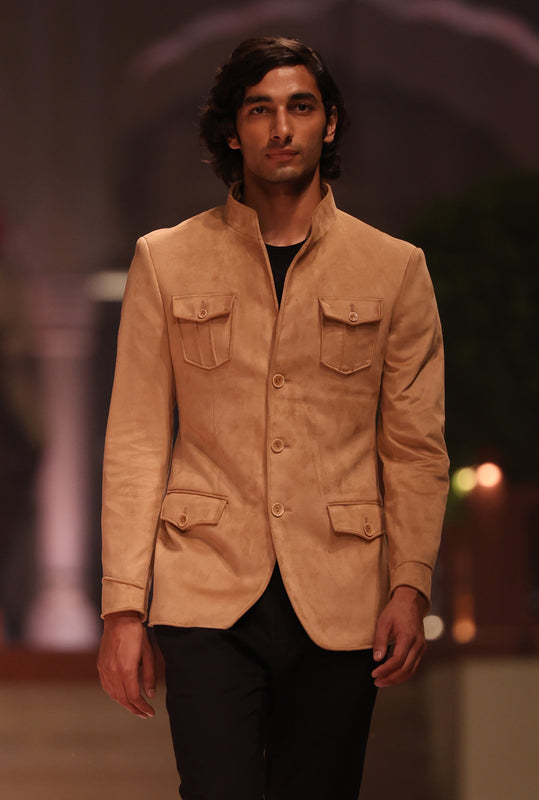 Hazelnut Suede Hunting Jacket