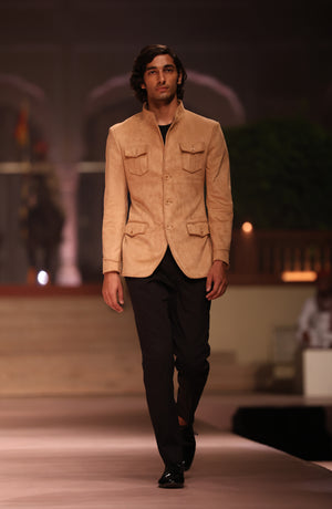 Hazelnut Suede Hunting Jacket