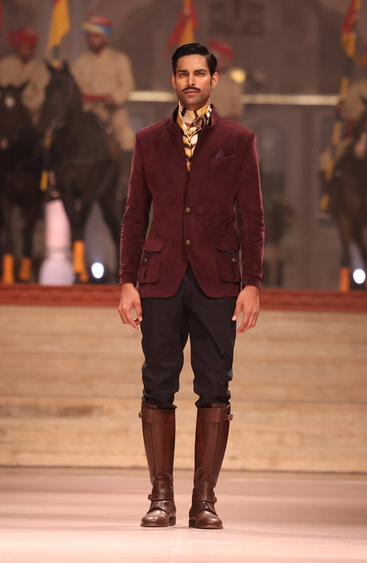 Wine Corduroy Hunting Jacket