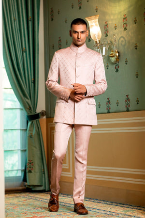 Dirty Pink Jodhpuri Bandhgala