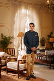 Teal Dobby Linen Jodhpuri