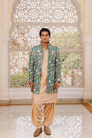 Teal Cosmos Minus Indowestern