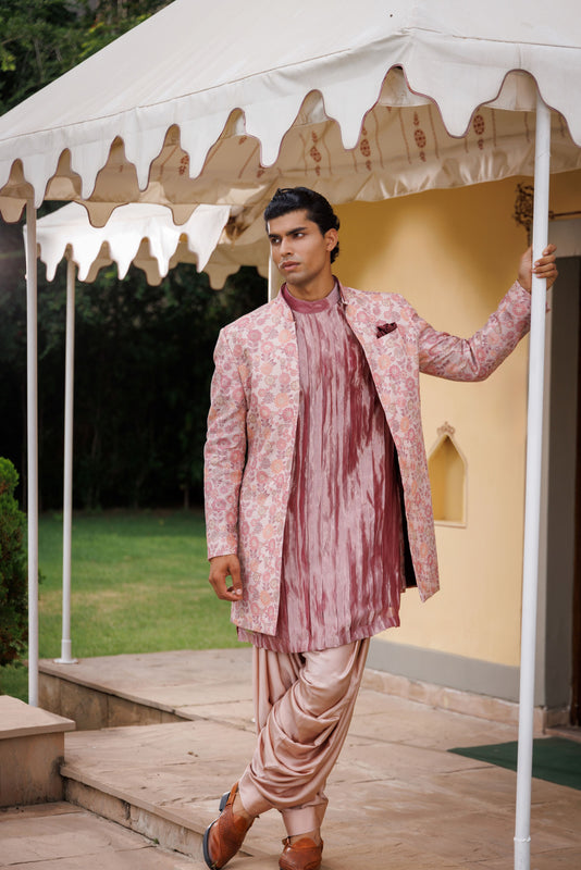 Peach Burgundy Minus Indowestern