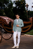 Light Green Linen Hunting Jacket