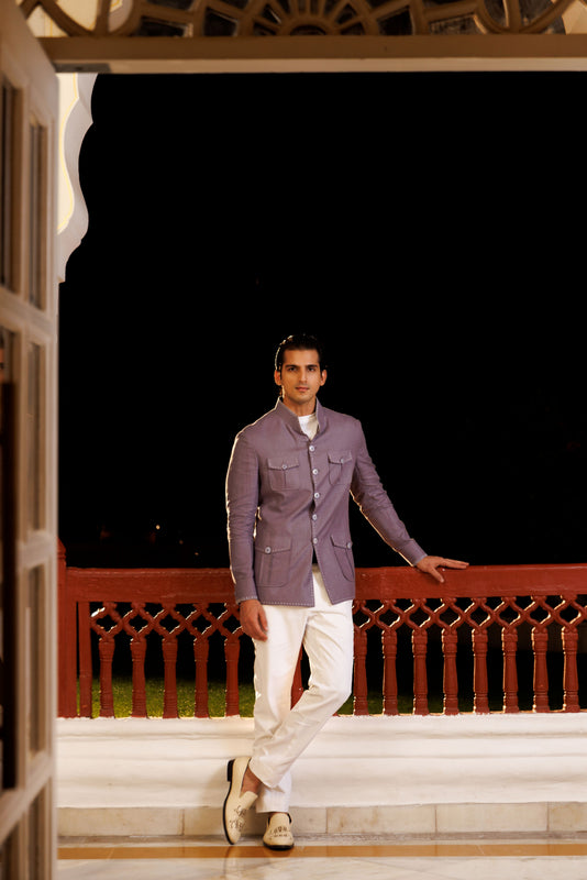 Mauve Linen Hunting Safari