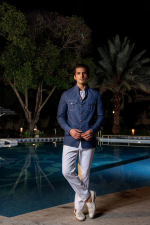 Blue Linen Hunting Safari