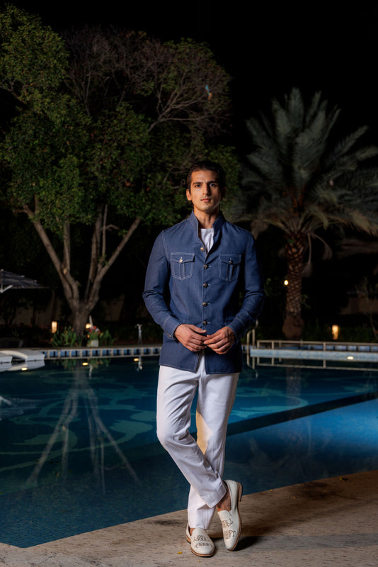 Blue Linen Hunting Safari