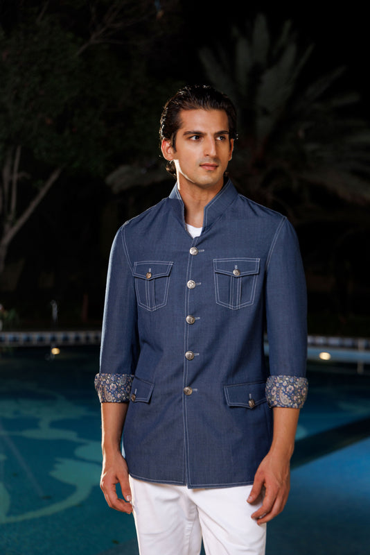 Blue Linen Hunting Safari