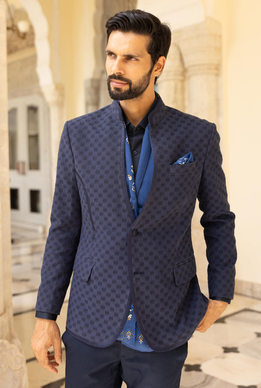 Blue Fancy Indian Tuxedo