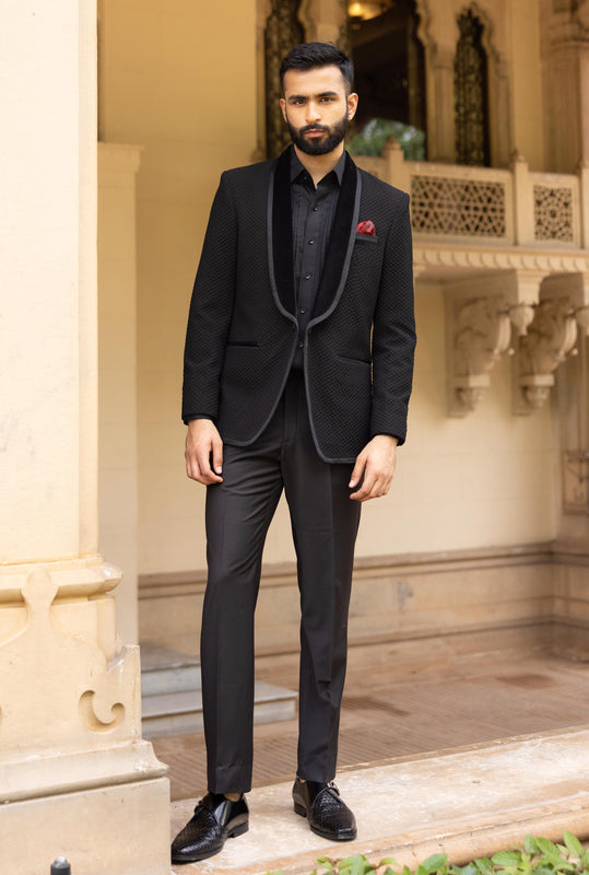 Black Quilted Tuxedo