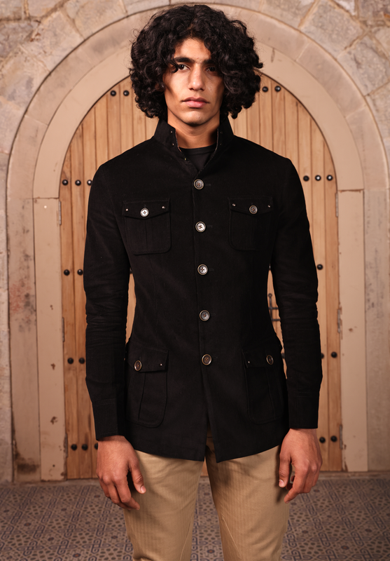 Black Corduroy Hunting Jacket