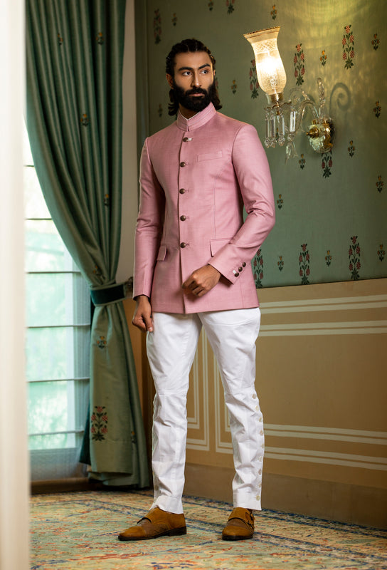 White Cotton Medium Flair Breeches w Side Button