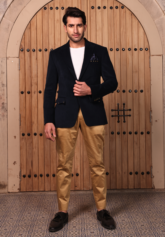 Blue Corduroy Blazer