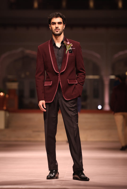 Wine Quilted Tuxedo