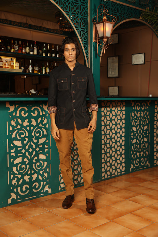 Black Linen Hunting Safari