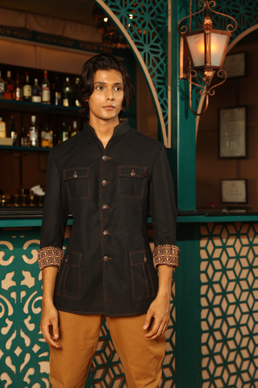 Black Linen Hunting Safari