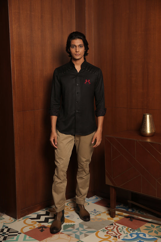 Black Cotton Shirt