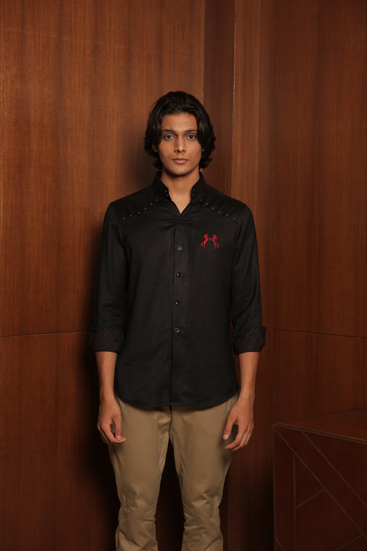 Black Cotton Shirt