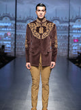 Brown Velvet Jodhpuri Jacket