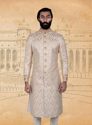 Gold Brocade Sherwani