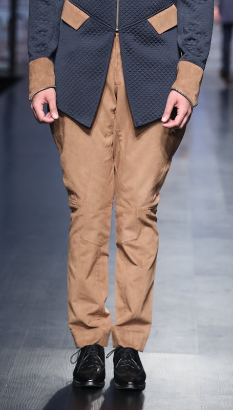 Beige Medium Flair Suede Breeches