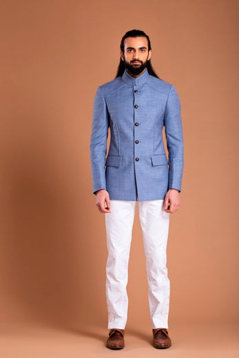 White Cotton Rider w Side Button